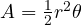 A = \frac{1}{2} r^2 \theta