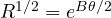 R^{1/2}=e^{B\theta/2}